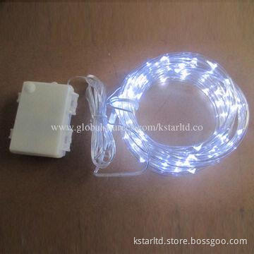 3*AA Battery Powered Mini Rope Lights, 3m Length, with 30-piece White Color LED, Waterproof